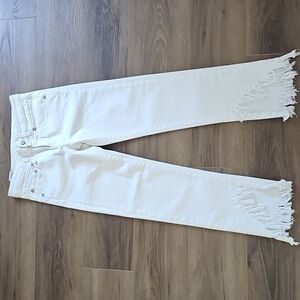 R13 Boy Straight With Spiral White Jeans Size 26 Made In Italy